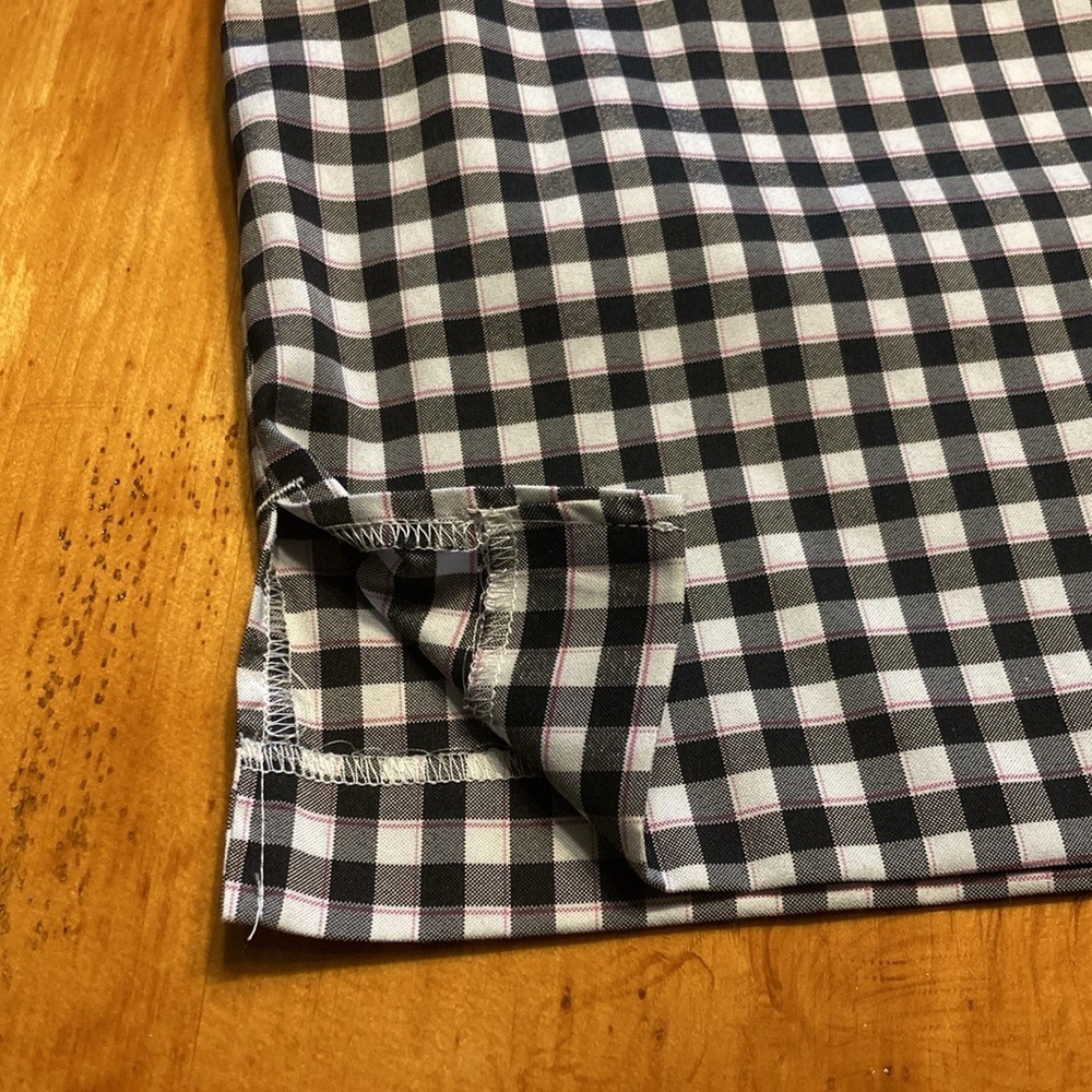 IZOD Preppy Old Money Golf Skort Black White Gingham Plaid Parisian Cottagecore - Picture 6 of 9
